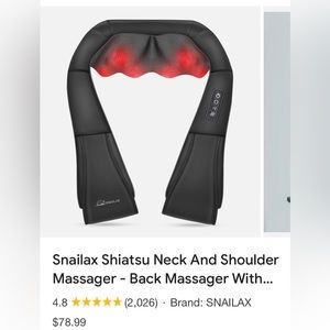 Snailax neck and shoulder shiatsu massager with heat